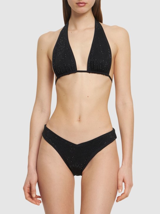 Weworewhat: Printed bikini bottoms - Black - women_1 | Luisa Via Roma