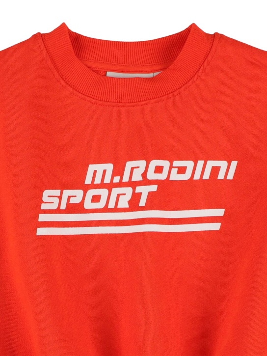 Mini Rodini: Printed cotton sweatshirt - Red - kids-boys_1 | Luisa Via Roma