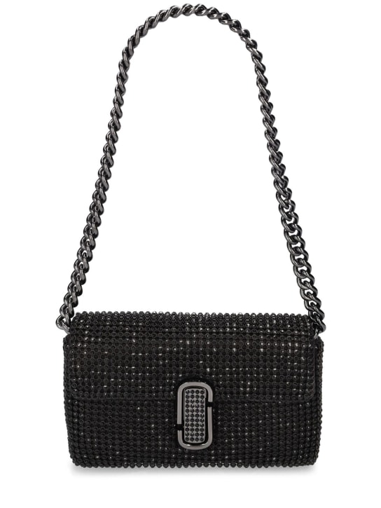 Marc Jacobs: The Mini rhinestone shoulder bag - Black - women_0 | Luisa Via Roma