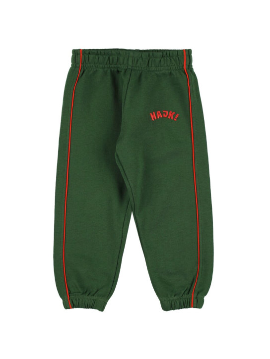 Mini Rodini: Pantalones de felpa de algodón - Verde - kids-boys_0 | Luisa Via Roma