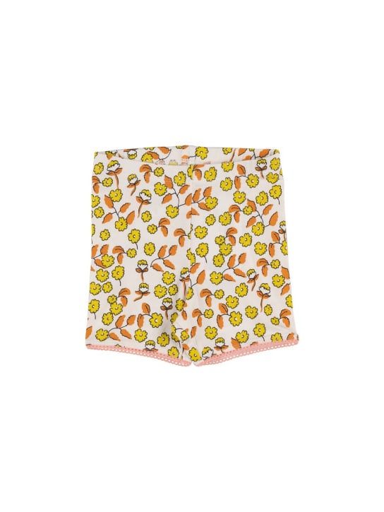 Mini Rodini: Printed stretch cotton shorts - Multicolor - kids-girls_0 | Luisa Via Roma