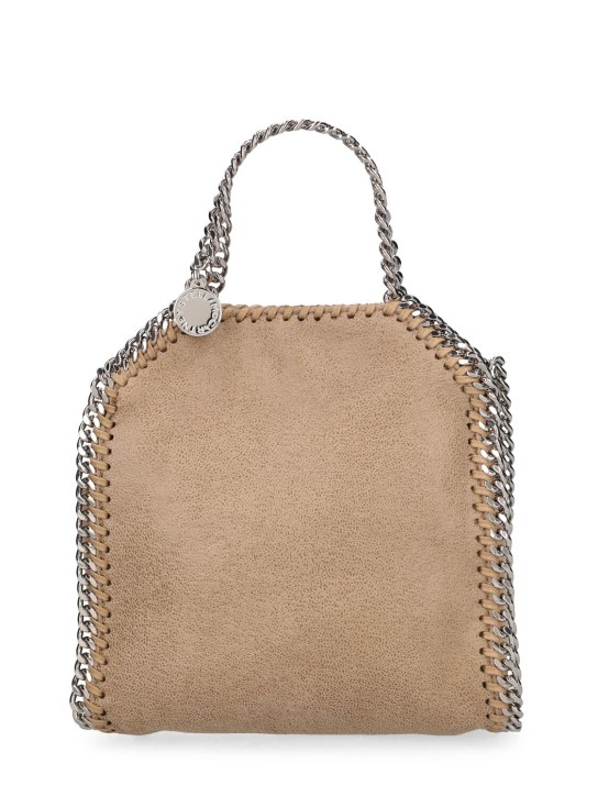 Stella McCartney: Tiny Eco Shaggy faux leather tote bag - Toffee - women_0 | Luisa Via Roma