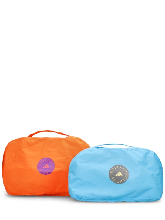 adidas By Stella McCartney: Bolsa de viaje ASMC 2 en 1 - Naranja/Azul - women_0 | Luisa Via Roma