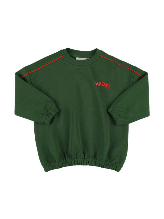 Mini Rodini: Cotton sweatshirt - Green - kids-boys_0 | Luisa Via Roma