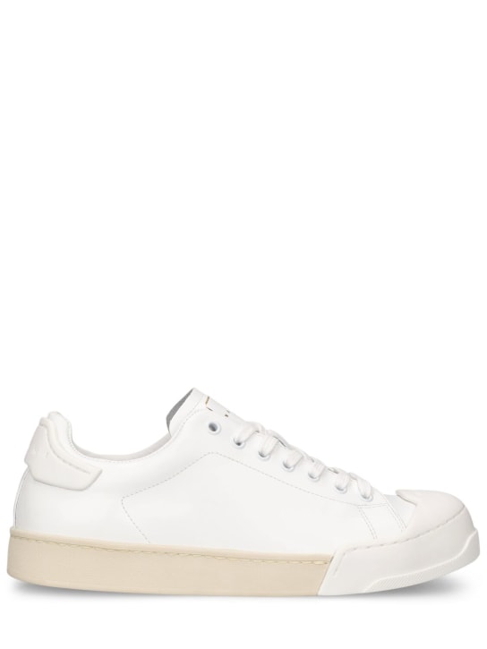 Marni: 20mm Dada leather sneakers - White - women_0 | Luisa Via Roma