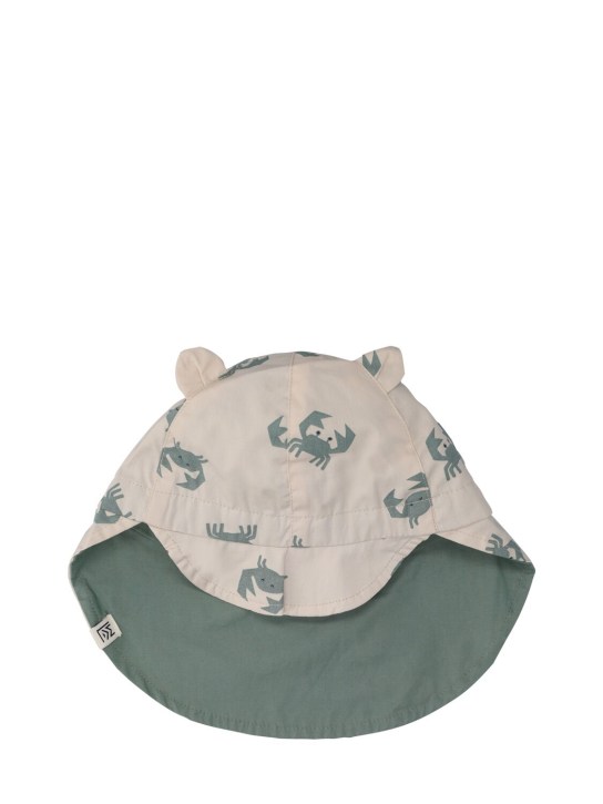 Liewood: Crab print reversible organic cotton hat - Multicolor - kids-girls_0 | Luisa Via Roma