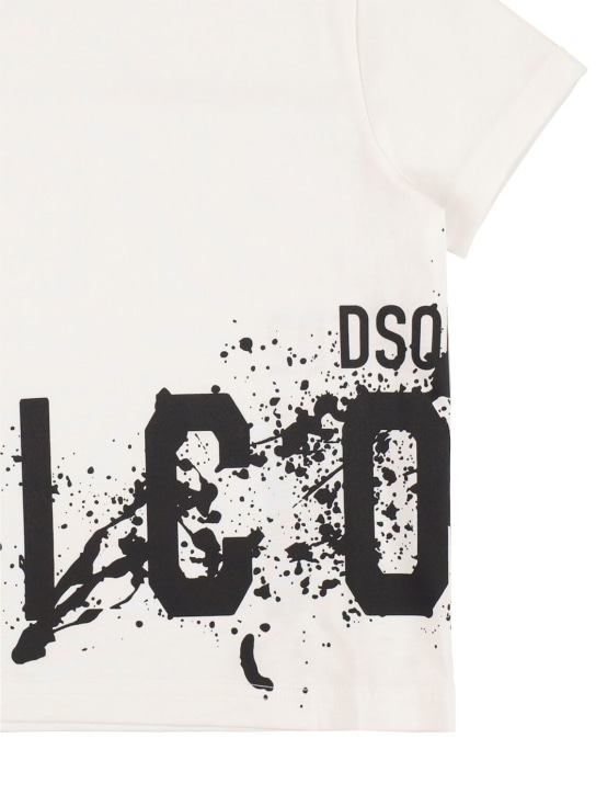 Dsquared2: Printed cotton jersey t-shirt - kids-boys_1 | Luisa Via Roma
