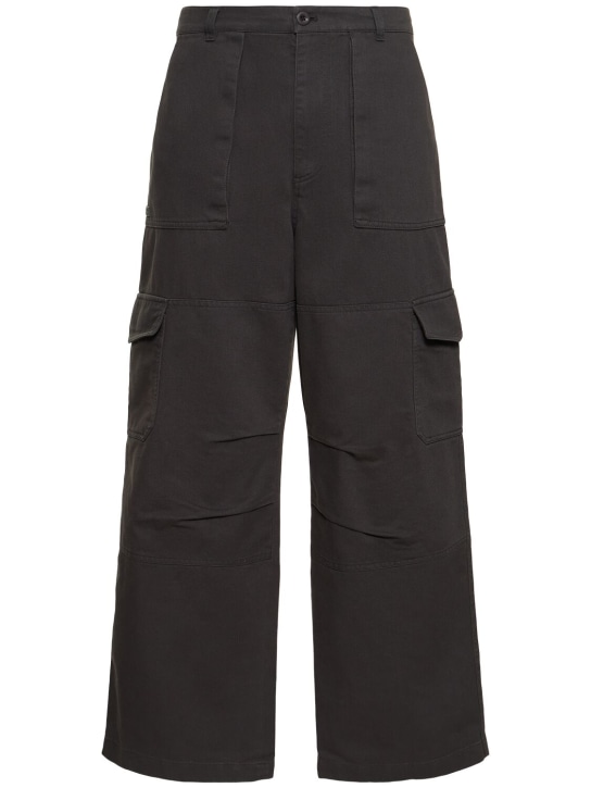 Acne Studios: Patson cotton blend twill cargo pants - Dark Grey - men_0 | Luisa Via Roma