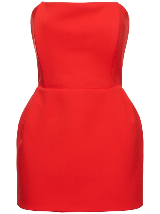 Magda Butrym: Taffeta strapless mini dress - Red - women_0 | Luisa Via Roma