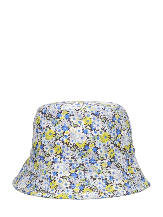 Bonpoint: Sombrero bucket de popelina de algodón estampado - Azul - kids-girls_1 | Luisa Via Roma