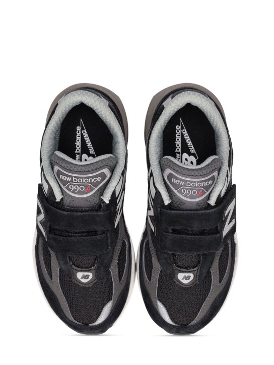 New Balance: Sneakers 990 V6 in pelle e mesh - Nero - kids-girls_1 | Luisa Via Roma