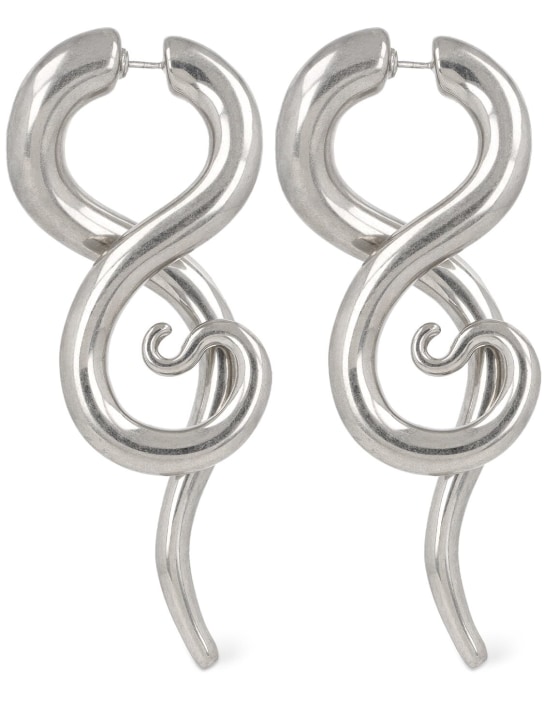 Panconesi: Boa drop earrings - Silver - women_0 | Luisa Via Roma