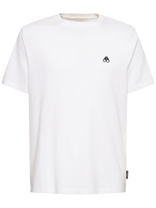 Moose Knuckles: Satellite cotton t-shirt - White - men_0 | Luisa Via Roma