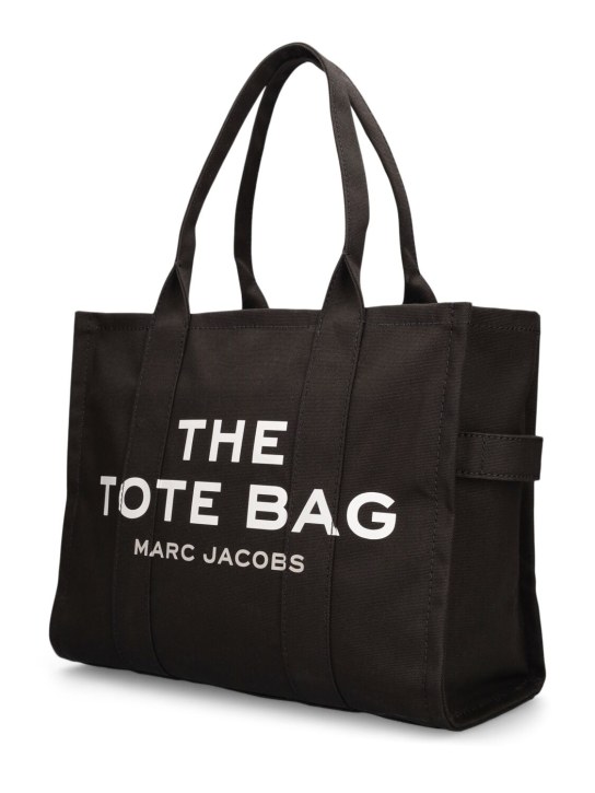Marc Jacobs: Borsa The Large Tote in cotone - Nero - women_1 | Luisa Via Roma