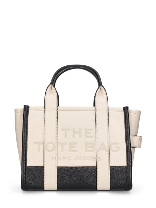 Marc Jacobs: The Small Tote leather bag - Ivory/Multi - women_0 | Luisa Via Roma