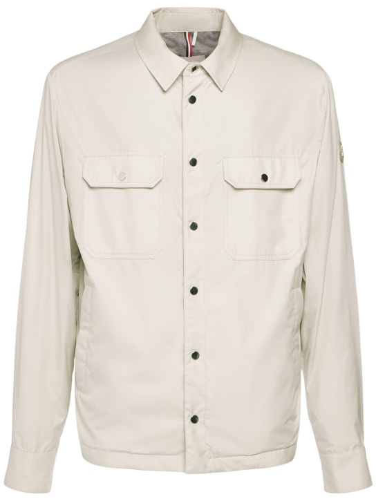 Moncler: Piz tech shirt jacket - Blanc - men_0 | Luisa Via Roma