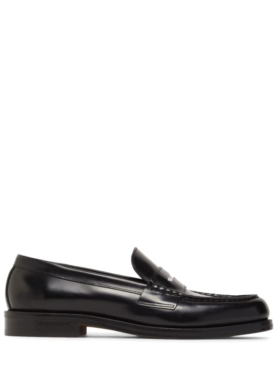 Dsquared2: Beau leather loafers - Black - men_0 | Luisa Via Roma
