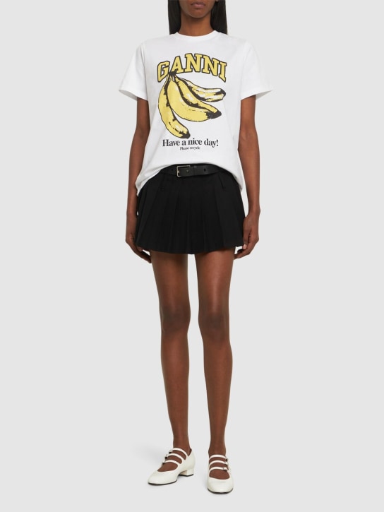 GANNI: Banana basic jersey relaxed t-shirt - women_1 | Luisa Via Roma