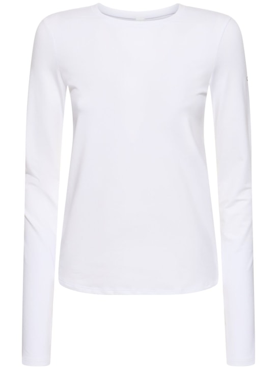 Alo Yoga: T-shirt Alosoft Finesse in techno - Bianco - women_0 | Luisa Via Roma