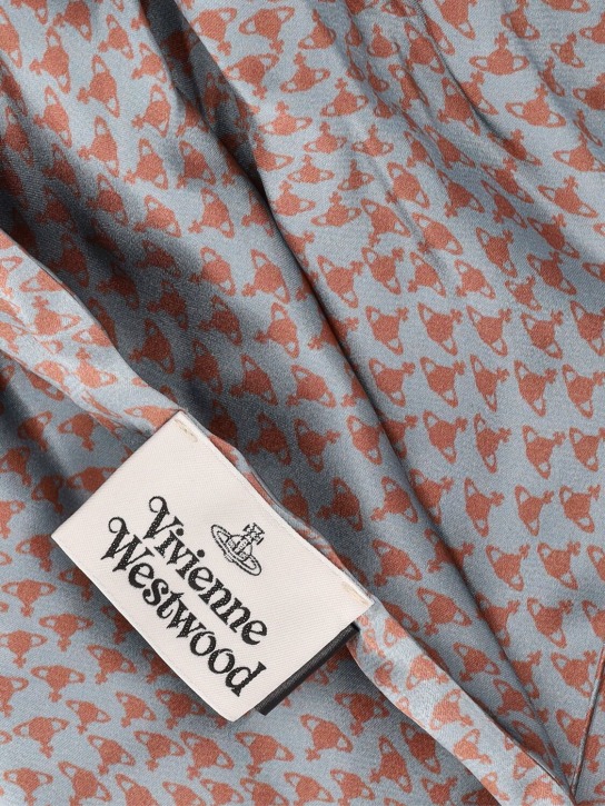 Vivienne Westwood: Seidenscrunchie „Hilma Orb“ - Orange - women_1 | Luisa Via Roma