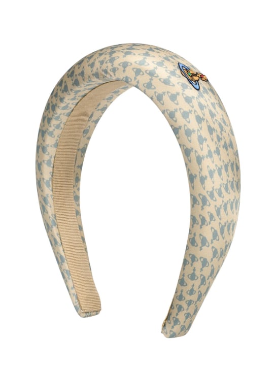 Vivienne Westwood: Hilma Orb silk headband - Cream - women_0 | Luisa Via Roma
