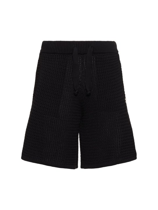 Garment Workshop: Shorts in maglia corchet - Chaos Black - men_0 | Luisa Via Roma