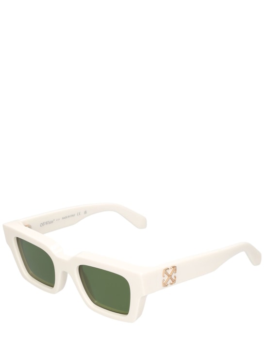 Off-White: Virgil acetate sunglasses - White/Green - men_1 | Luisa Via Roma