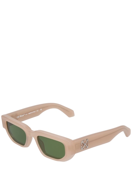 Off-White: Greeley acetate sunglasses - Beige - men_1 | Luisa Via Roma