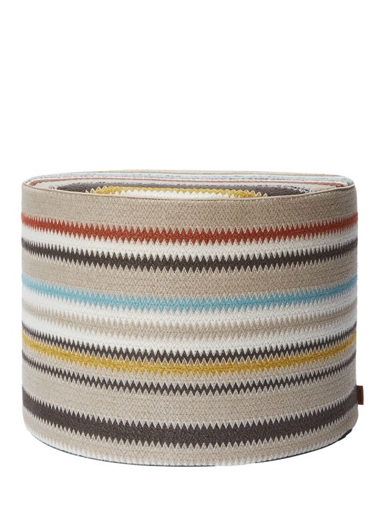 Missoni Home: Blurred cylindrical pouf - Multicolor - ecraft_0 | Luisa Via Roma