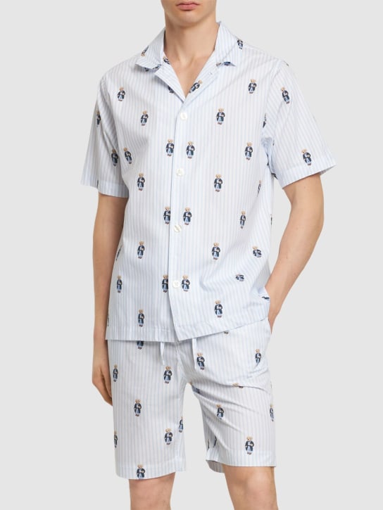 Polo Ralph Lauren: All over bear print pajama set - All Over Bear - men_1 | Luisa Via Roma