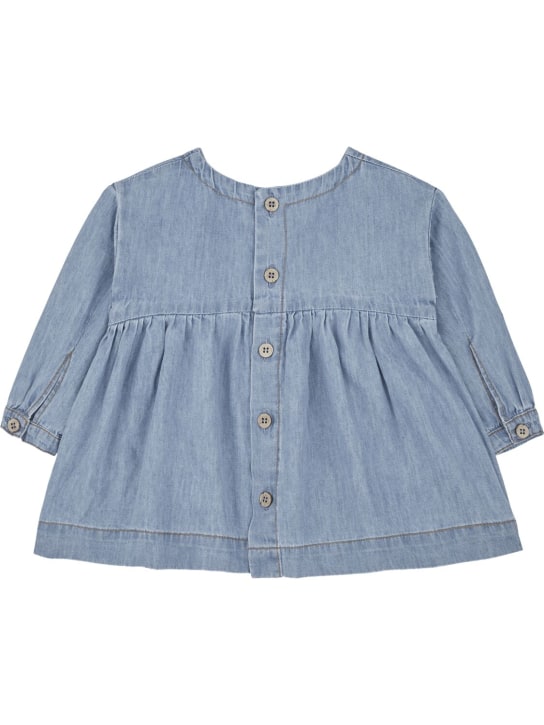 1 + IN THE FAMILY: Cotton chambray dress - Blue - kids-girls_1 | Luisa Via Roma