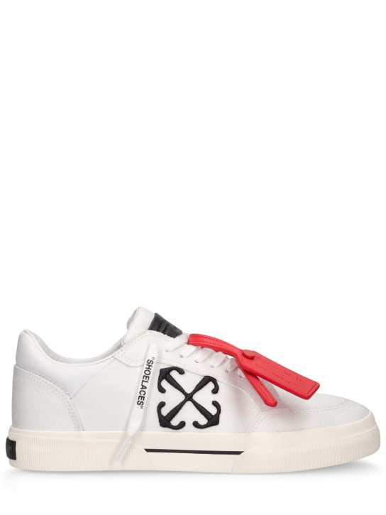 Off-White: Sneakers New Low Vulcanized de lona 20mm - Blanco - women_0 | Luisa Via Roma