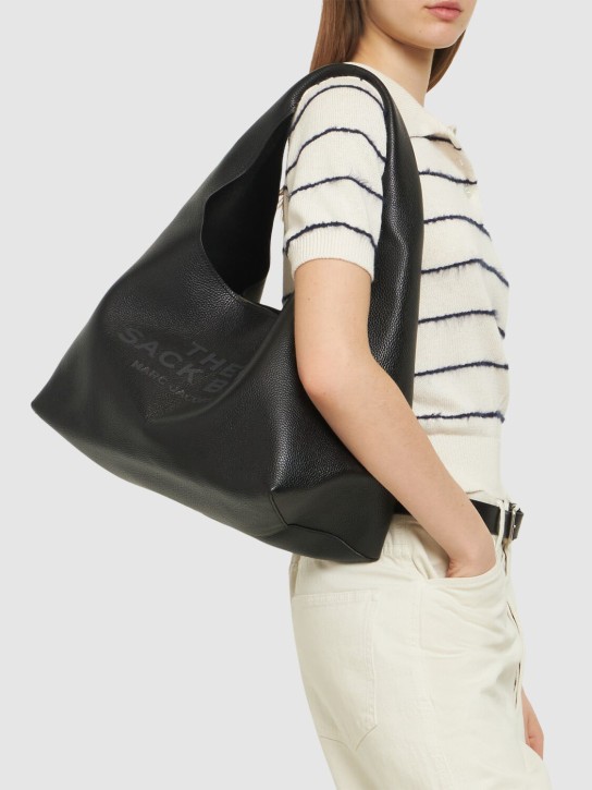Marc Jacobs: The Sack leather top handle bag - Black - women_1 | Luisa Via Roma