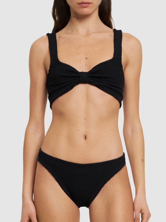 Hunza G: Bonnie bikini set - Black - women_1 | Luisa Via Roma