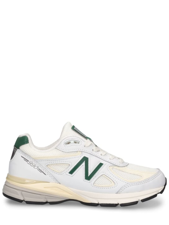New Balance: Sneakers 990 V4 Made in USA - Off White - women_0 | Luisa Via Roma