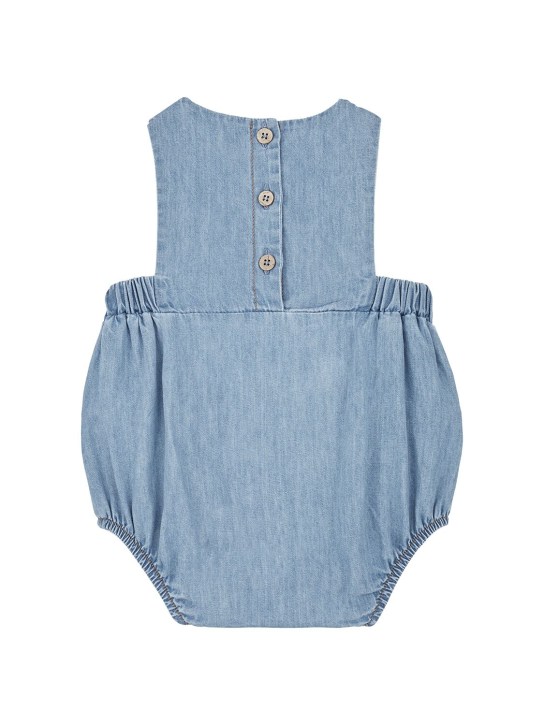 1 + IN THE FAMILY: Cotton chambray romper - Blue - kids-girls_1 | Luisa Via Roma
