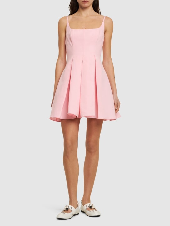 Staud: Joli cotton blend mini dress - Pink - women_1 | Luisa Via Roma