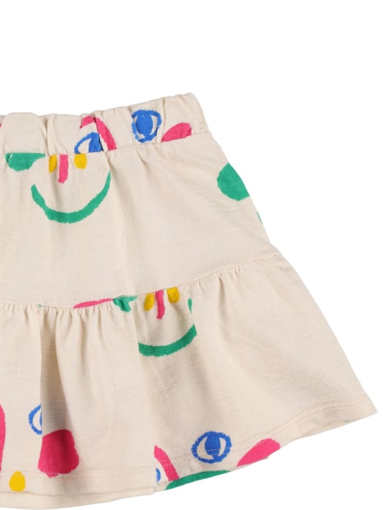 Bobo Choses: Printed organic cotton skirt - White/Multi - kids-girls_1 | Luisa Via Roma