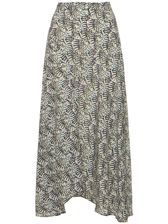 Isabel Marant: Sakura printed silk midi skirt - Ecru/Multi - women_0 | Luisa Via Roma