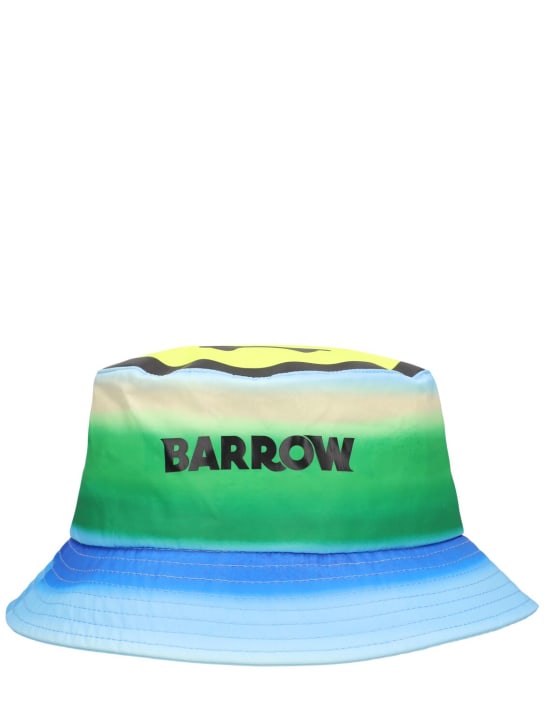 Barrow: Printed cotton bucket hat - Beige - kids-boys_0 | Luisa Via Roma
