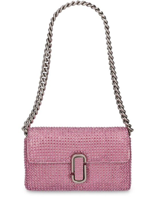Marc Jacobs: The Mini Rhinestone shoulder bag - Petal Pink - women_0 | Luisa Via Roma