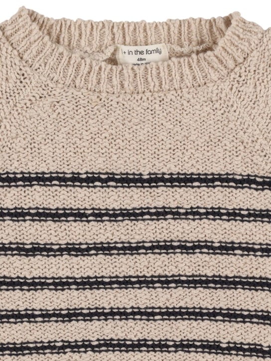 1 + IN THE FAMILY: Cotton & linen knit sweater - Beige - kids-boys_1 | Luisa Via Roma