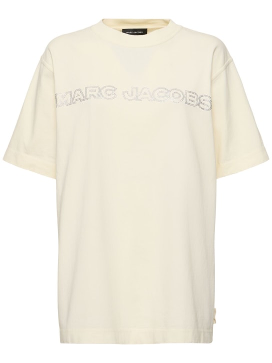 Marc Jacobs: T-shirt à cristaux - Antique White - women_0 | Luisa Via Roma