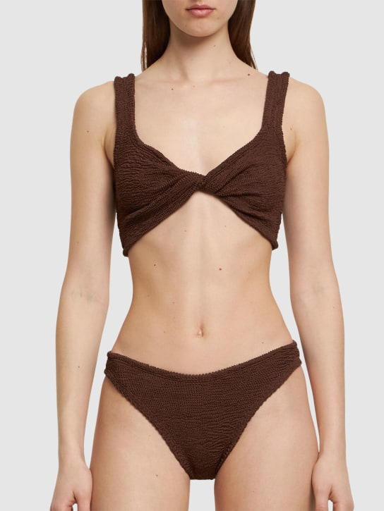 Hunza G: Juno bikini set - Brown - women_1 | Luisa Via Roma