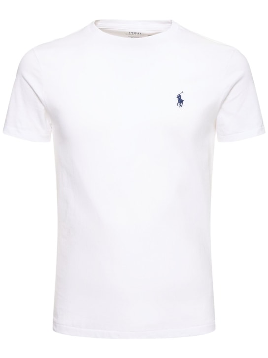 Polo Ralph Lauren: T-shirt in jersey di cotone - Bianco - men_0 | Luisa Via Roma