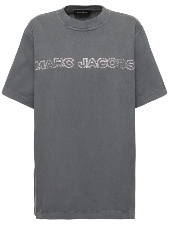 Marc Jacobs: T-shirt Crystal - Acciaio Grigio - women_0 | Luisa Via Roma