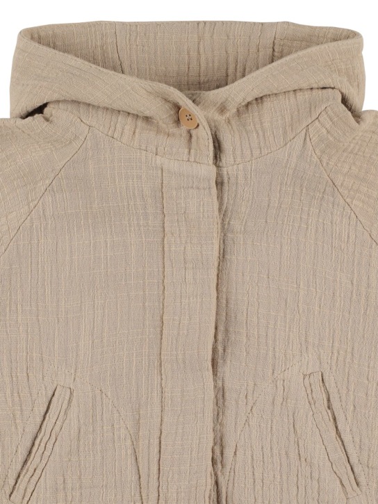 1 + IN THE FAMILY: Hooded cotton jacket - Beige - kids-boys_1 | Luisa Via Roma