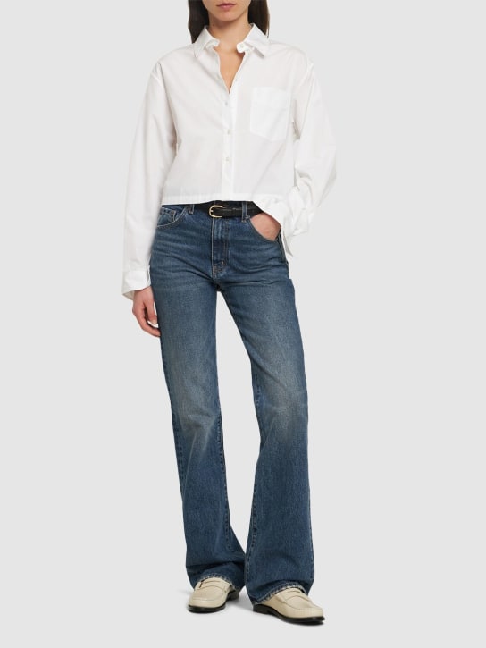 ASPESI: Cotton poplin shirt w/ breast pocket - White - women_1 | Luisa Via Roma