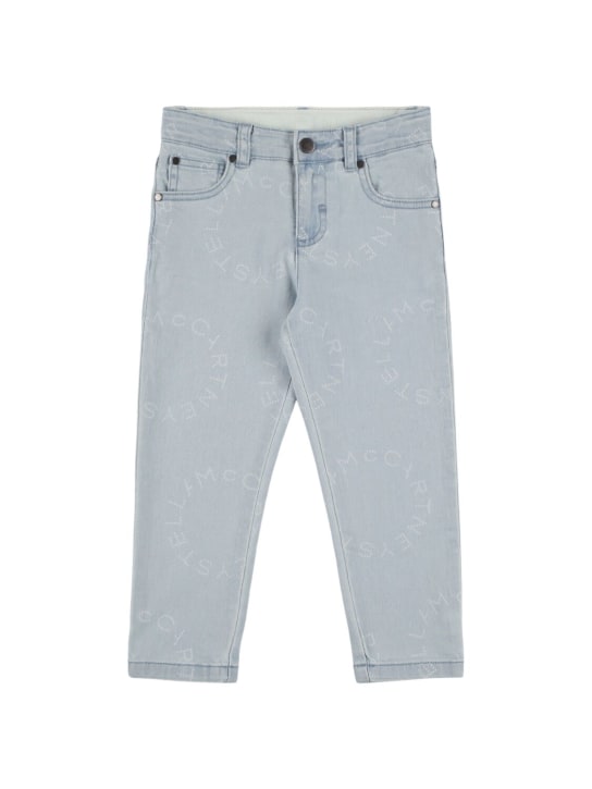 Stella Mccartney Kids: Stretch organic cotton denim jeans - Light Blue - kids-boys_0 | Luisa Via Roma