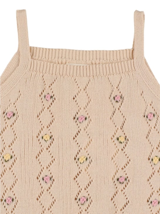 The New Society: Organic cotton knit top - Multicolor - kids-girls_1 | Luisa Via Roma